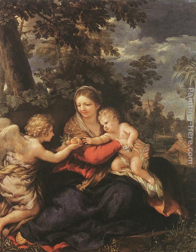 Holy Family Resting on the Flight to Egypt painting - Pietro da Cortona Holy Family Resting on the Flight to Egypt art painting